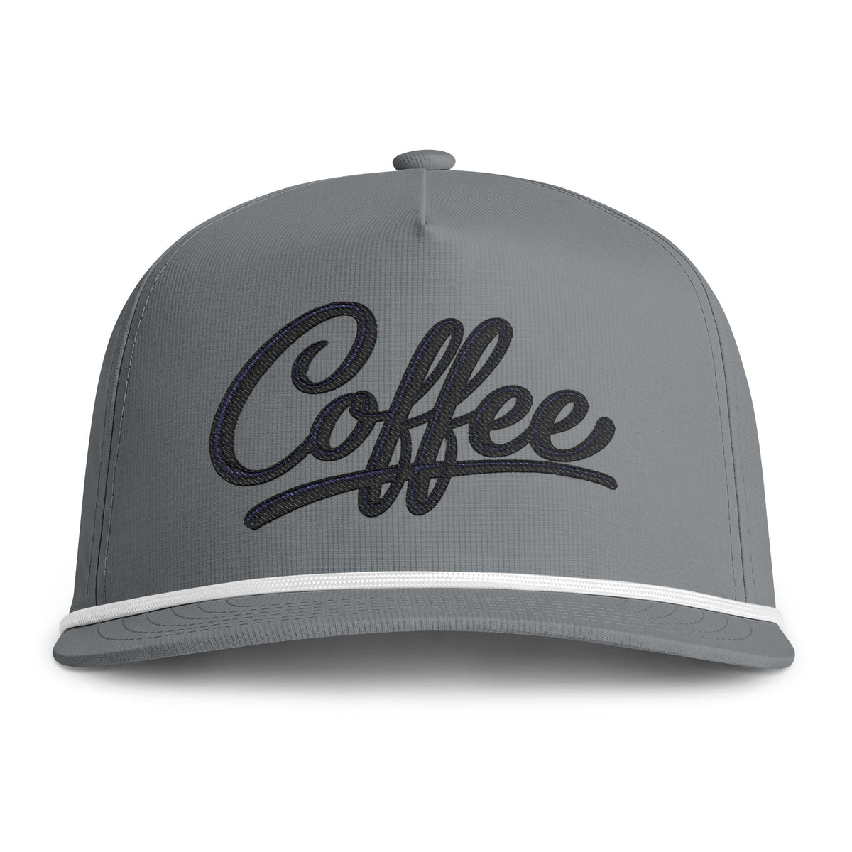 Coffee Rope Cap — Sunwashed Vintage Script Baseball Hat