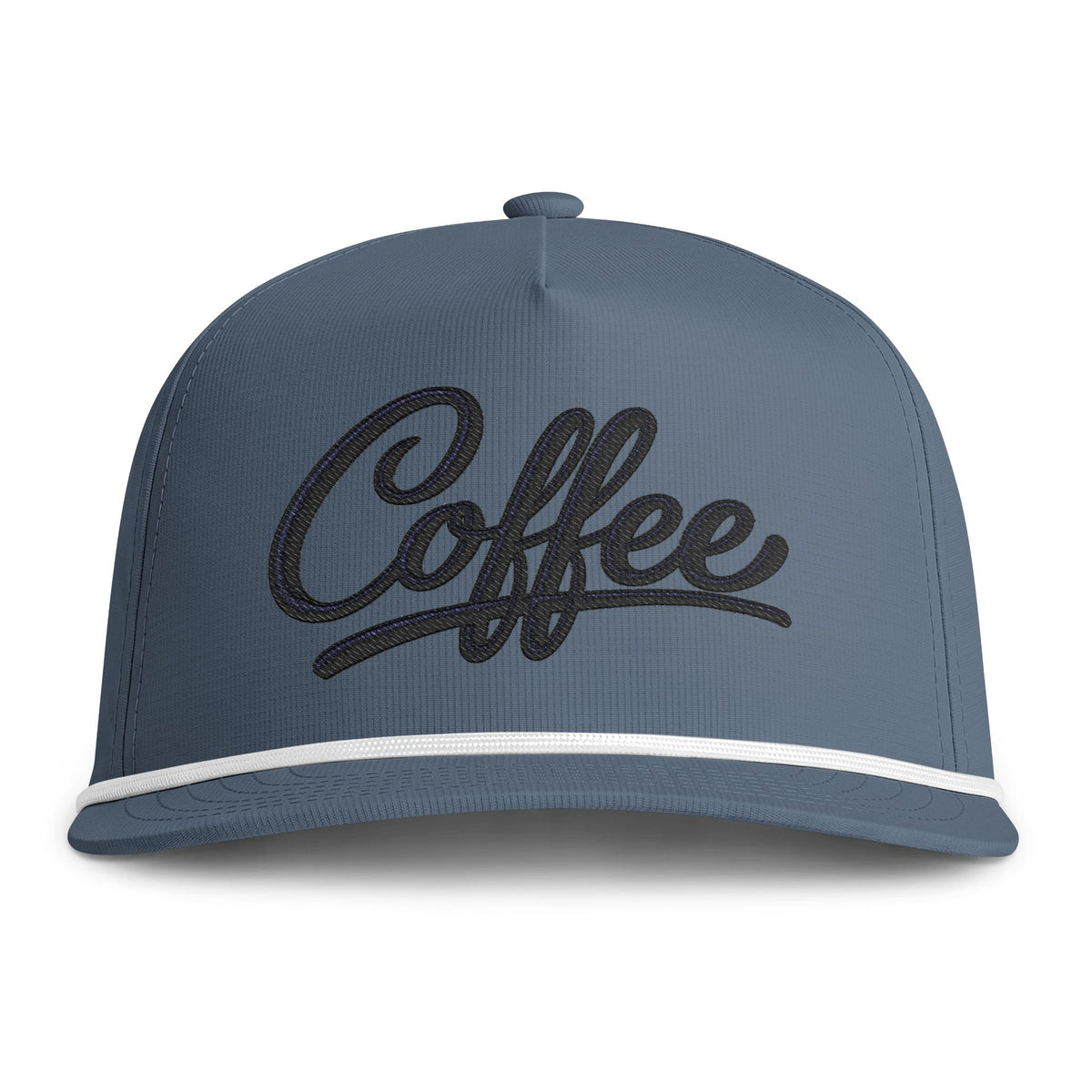 Coffee Rope Cap — Sunwashed Vintage Script Baseball Hat