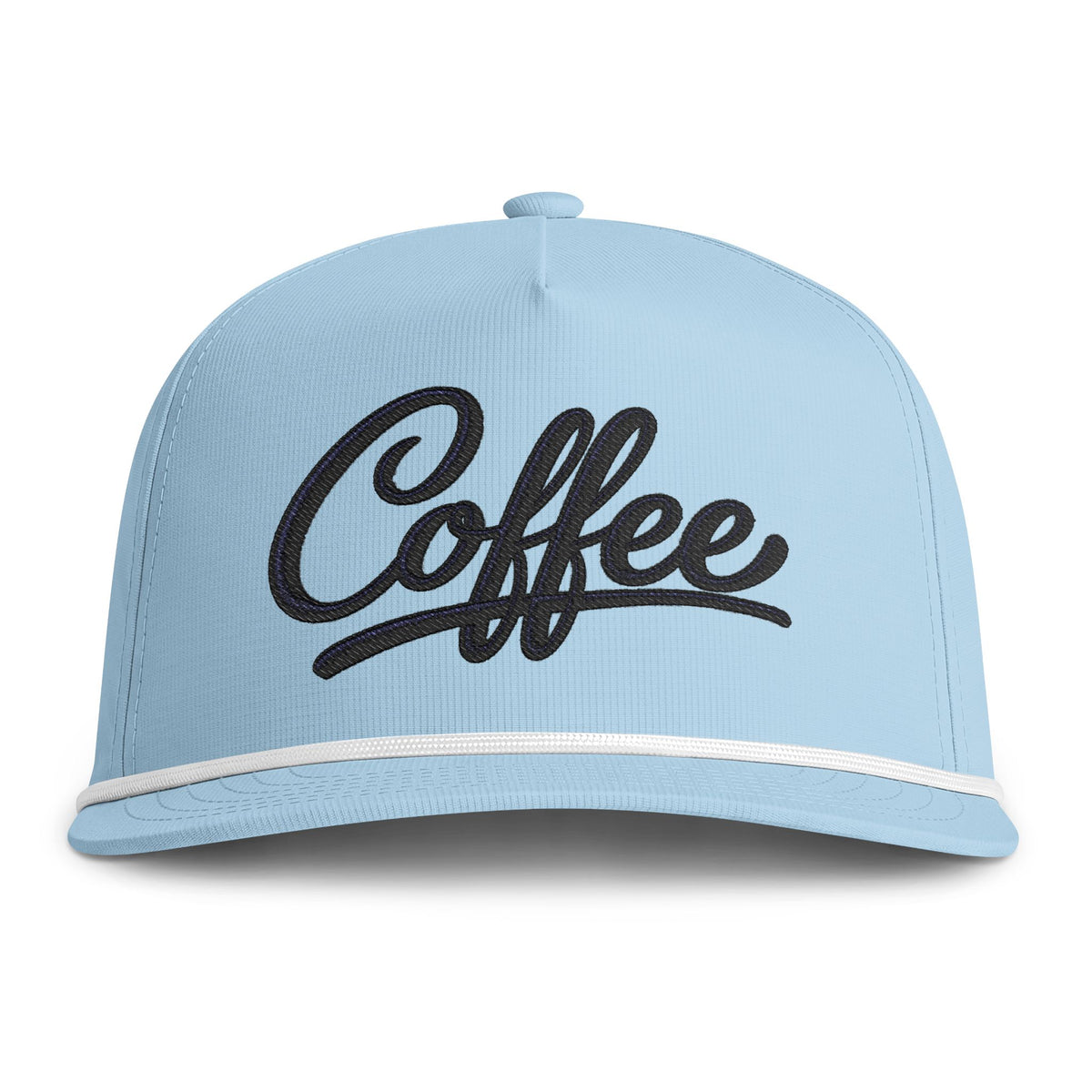 Coffee Rope Cap — Sunwashed Vintage Script Baseball Hat
