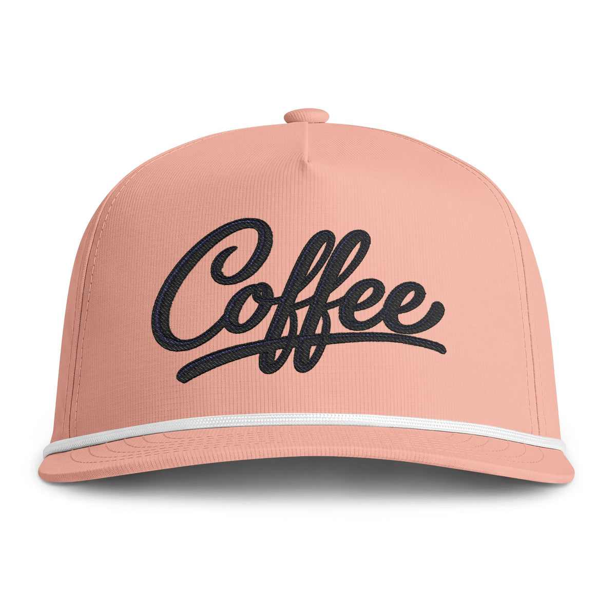 Coffee Rope Cap — Sunwashed Vintage Script Baseball Hat