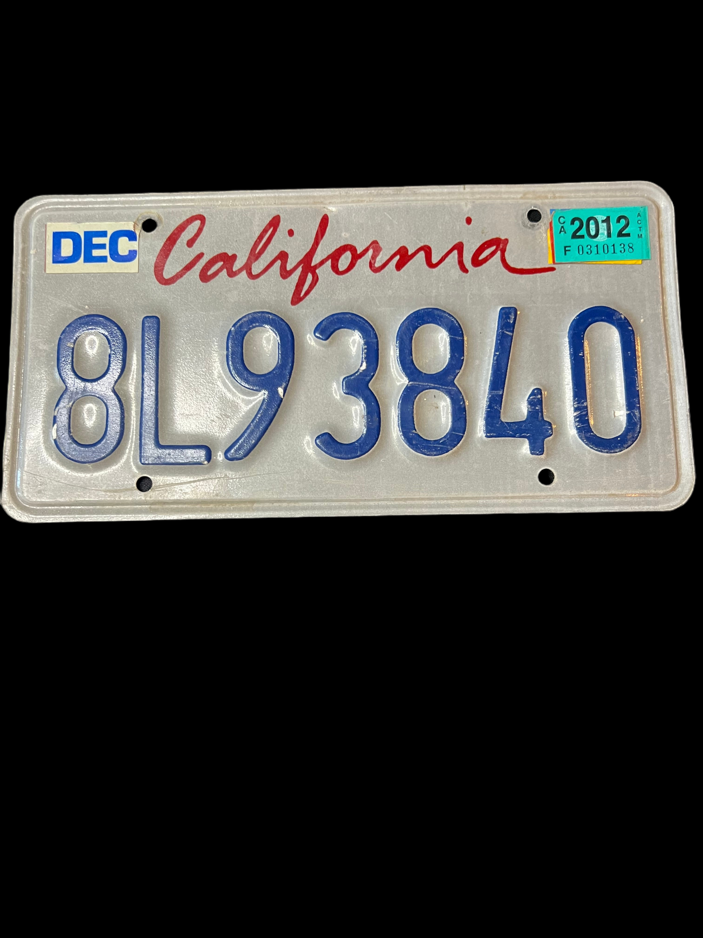 CA car tags