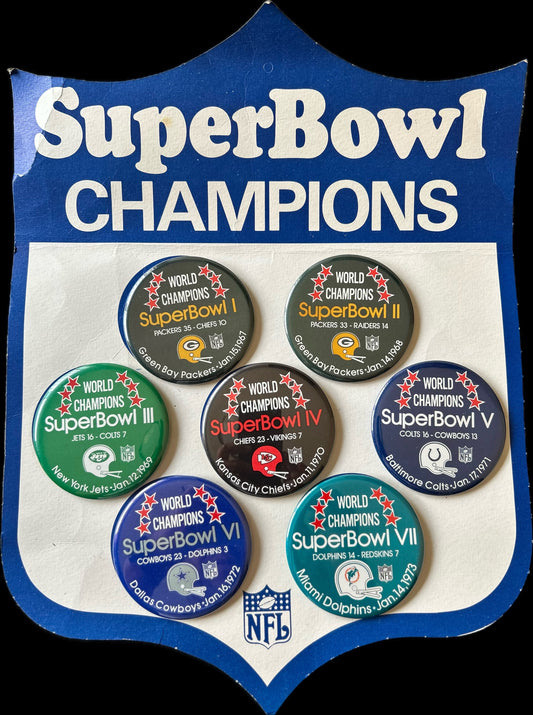 Superbowl 1-7 pin backs